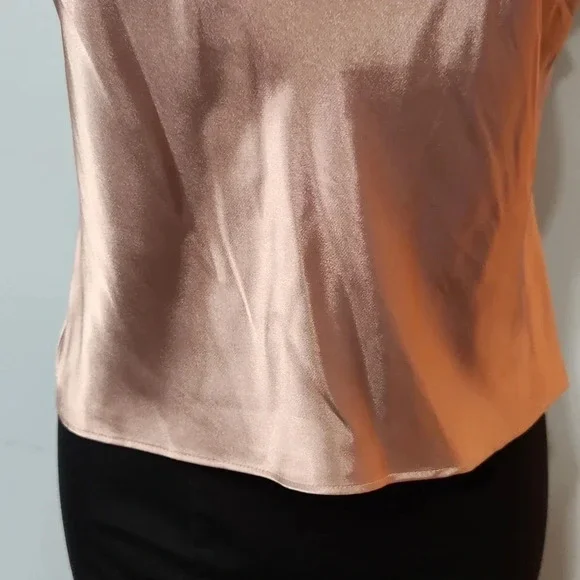 Sheri Martin Women’s Vintage Champagne Satin Tank Top - Picture 4 of 10